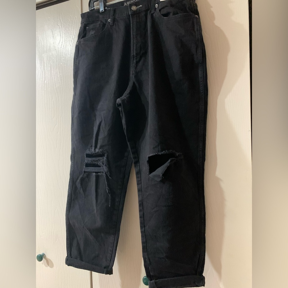 Arizona Jean Company Black Straight Leg Jeans